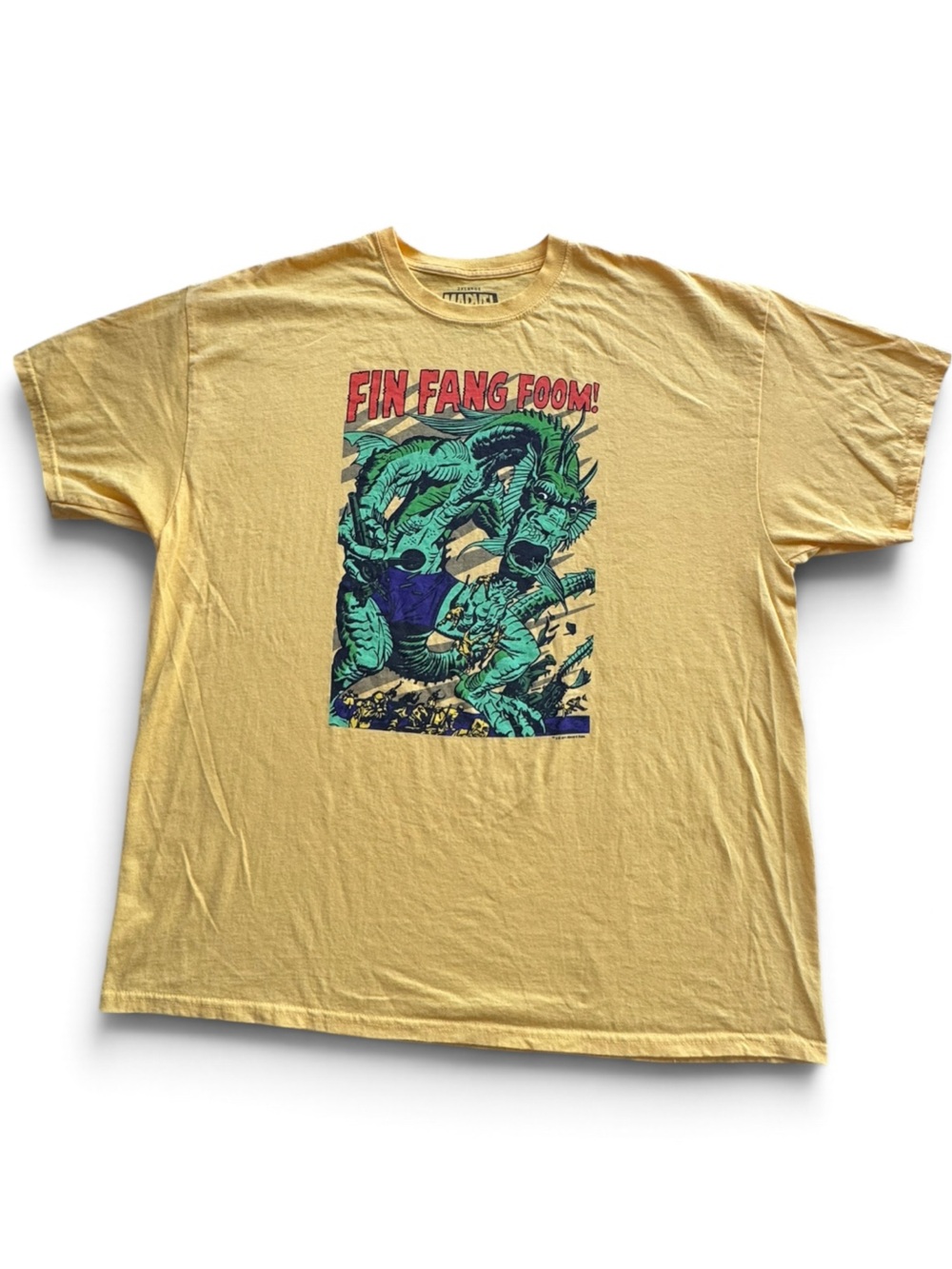 Marvel Fin Fang Foom 2011 Yellow Graphic Tee 2XL